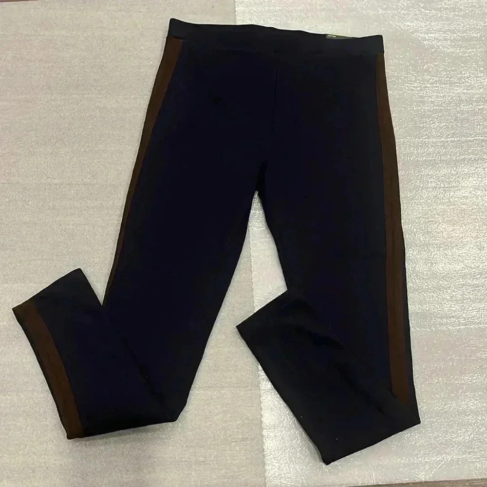 [US  W30L27.5]Lauren Ralph Lauren Cotton Blend Blue/ Brown Legging